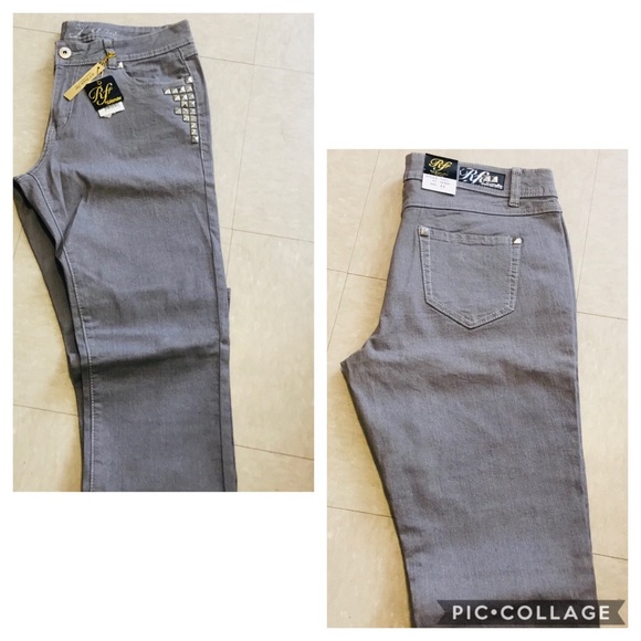 🆕 RK Premium Ladies Gray Jeans Size 13 Skinny. - Picture 3 of 8